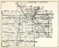 Saginaw County, Jonesfield, Richland, Thomaston, Saginaw, Kochville, Spaulding, Lakefield, Fremont, Marion, Michigan State Atlas 1930c